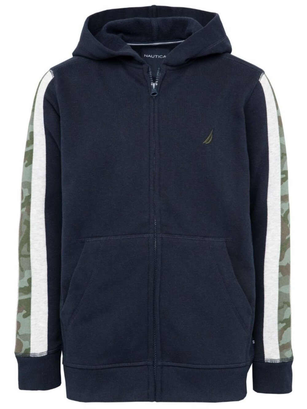 Nautica Little Boys Side Stripe Fleece Hoodie